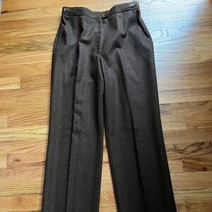 Vintage Gucci brown wool tweed high waisted slacks women’s size 44/US 8/10 Italy